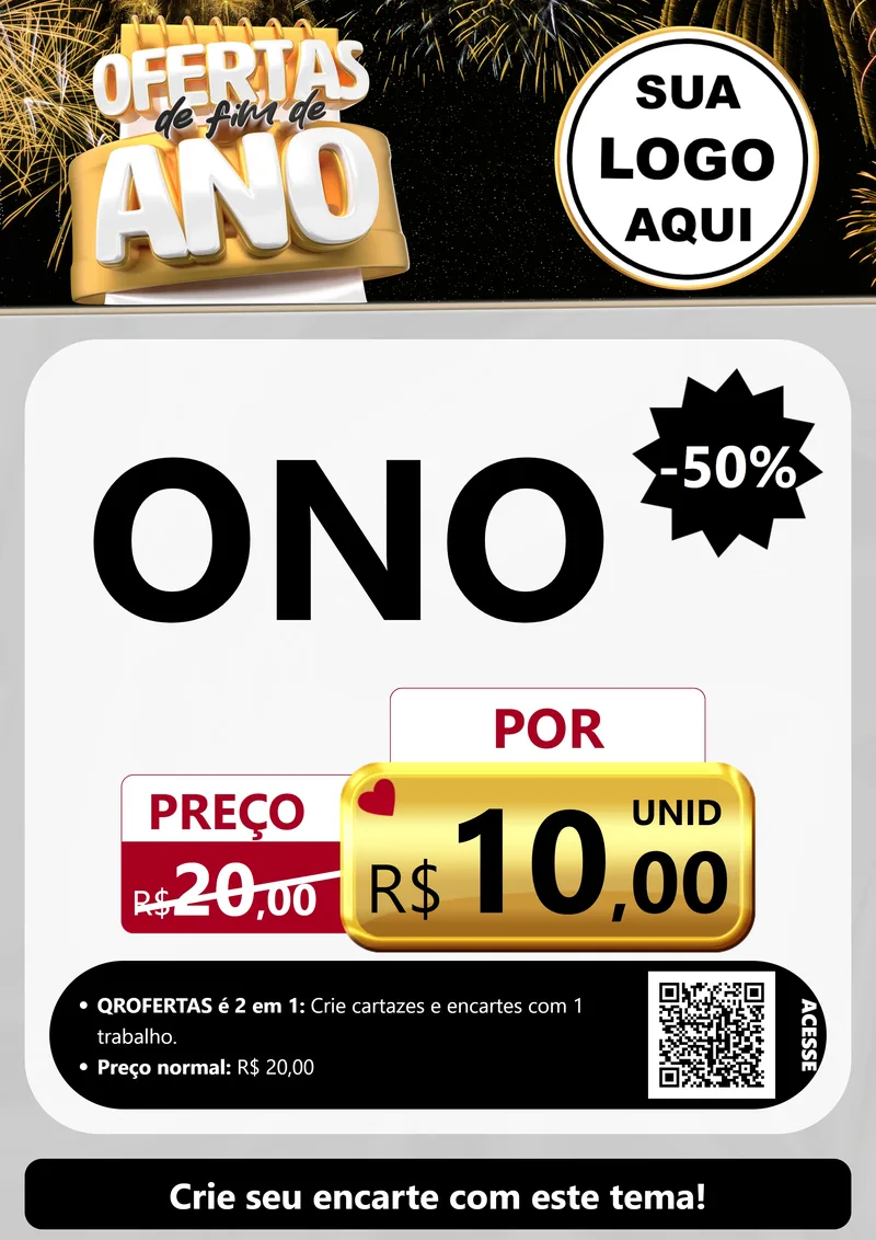Modelo de Cartaz para Cartaz A4 Vertical com o tema Ofertas de Fim de Ano para Óticas
