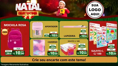 Modelo de TV para TV Horizontal com o tema Natal da Economia para Papelaria