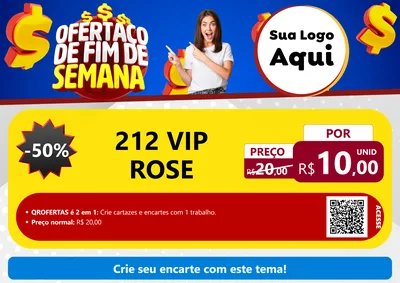 Modelo de Cartaz para Cartaz A4 Horizontal com o tema Ofertaço de Fim de Semana para Perfumes