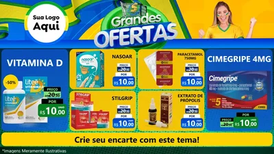 Modelo de TV para TV Horizontal com o tema Grandes Ofertas para Farmácia
