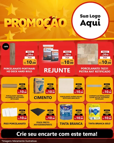 Modelo de Rede Social para Feed Instagram com o tema Promoção para Pisos e revestimentos