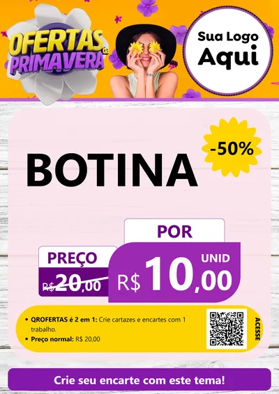 Modelo de Cartaz para Cartaz A4 Vertical com o tema Ofertas Da Primavera para Agropecuária