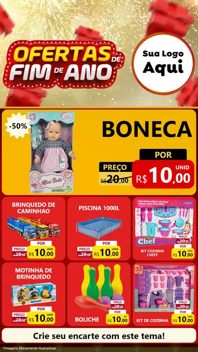 Modelo de Rede Social para Stories com o tema Ofertas de Fim de Ano para Brinquedos