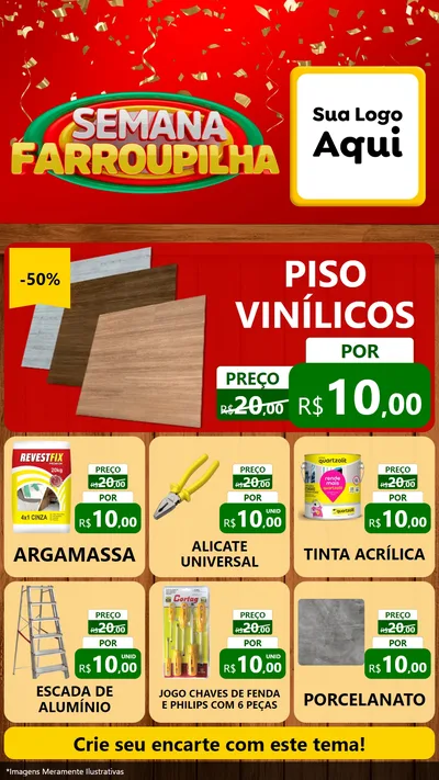Modelo de Rede Social para Stories com o tema Semana Farroupilha para Material para Construção