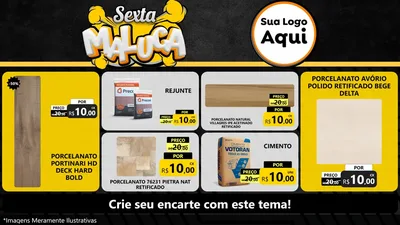 Modelo de TV para TV Horizontal com o tema Sexta Maluca para Pisos e revestimentos