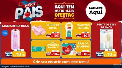 Modelo de TV para TV Horizontal com o tema Dia dos Pais para Bebês