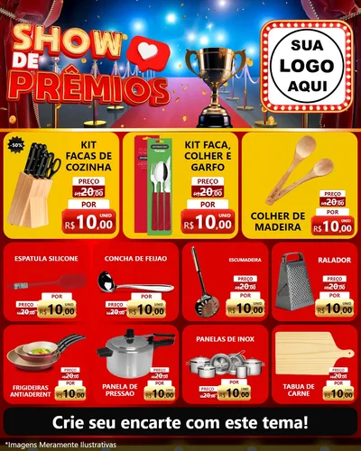 Modelo de Rede Social para Feed Instagram com o tema Show de Prêmios para Utilidades Domésticas