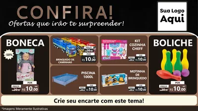 Modelo de TV para TV Horizontal com o tema Confira! Ofertas que irão te surpreender! para Brinquedos