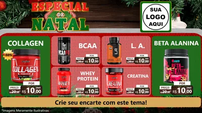 Modelo de TV para TV Horizontal com o tema Especial de Natal para Suplementos alimentares