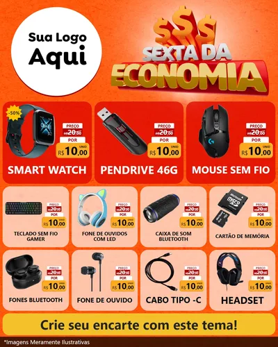 Modelo de Rede Social para Feed Instagram com o tema Sexta da Economia para Informática