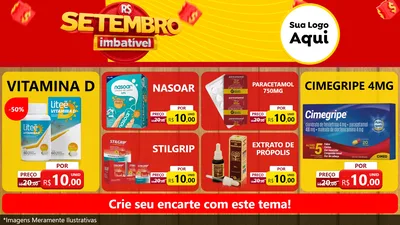 Modelo de TV para TV Horizontal com o tema Setembro Imbatível para Farmácia