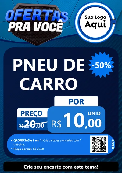 Modelo de Cartaz para Cartaz A4 Vertical com o tema Ofertas Para Você - Auto e Motopeças para Auto peças