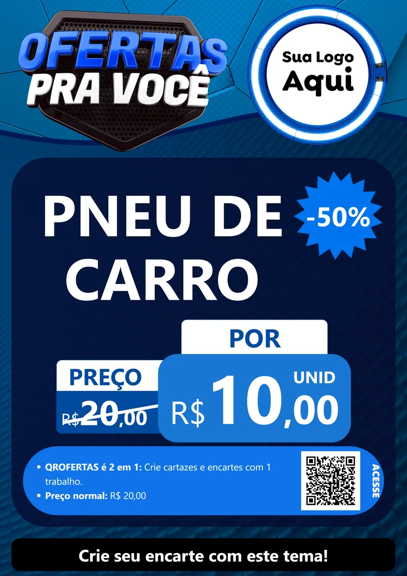 Modelo de Cartaz para Cartaz A4 Vertical com o tema Ofertas Para Você - Auto e Motopeças para Auto peças
