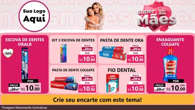 Modelo de TV para TV Horizontal com o tema Super Dia Das Mães para Higiene Pessoal