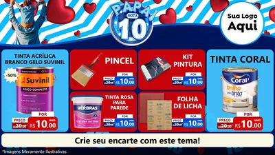 Modelo de TV para TV Horizontal com o tema Papai Nota 10 para Tintas e Ferramentas