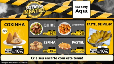 Modelo de TV para TV Horizontal com o tema Setembro Imbatível para Salgadaria