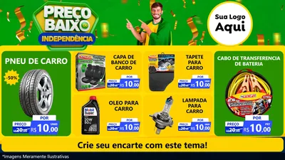 Modelo de TV para TV Horizontal com o tema Preço Baixo de Independência para Auto peças