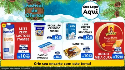 Modelo de TV para TV Horizontal com o tema Festival de Ofertas - Inverno para Frios e Laticínios
