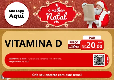 Modelo de Cartaz para Cartaz A4 Horizontal com o tema O Melhor Natal para Farmácia