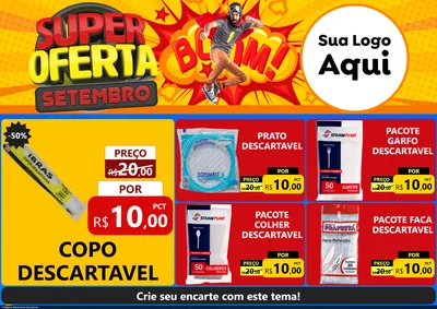 Modelo de Encarte para Encarte A4 Horizontal com o tema Super Oferta Setembro para Embalagens