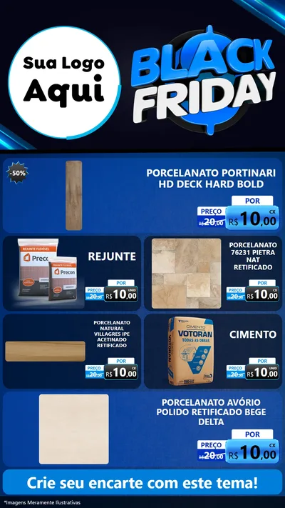 Modelo de TV para TV Vertical com o tema Black Friday para Pisos e revestimentos