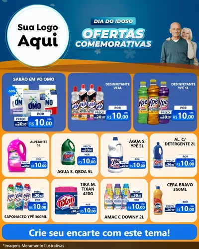 Modelo de Rede Social para Feed Instagram com o tema Dia do Idoso