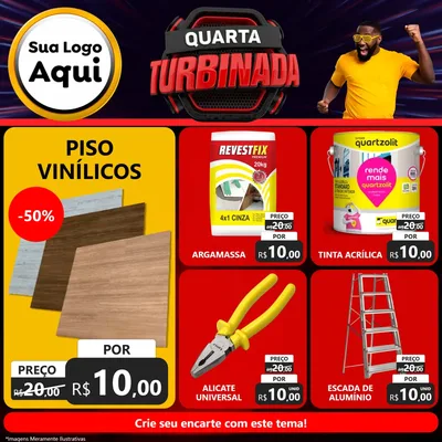 Modelo de Rede Social para Feed Facebook com o tema Quarta Turbinada para Material para Construção