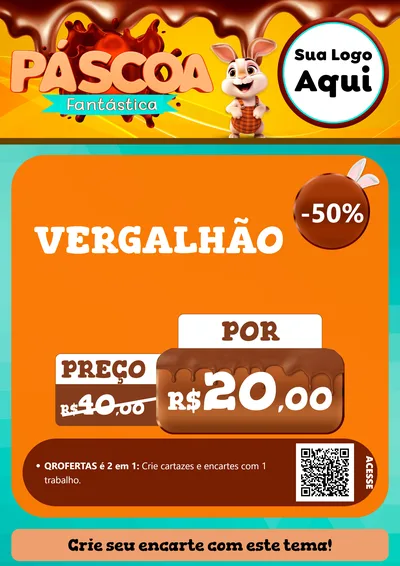 Modelo de Cartaz para Cartaz A4 Vertical com o tema Páscoa Fantástica para Ferragens