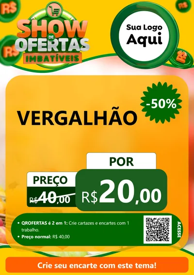 Modelo de Cartaz para Cartaz A4 Vertical com o tema Show de Ofertas Imbatíveis para Ferragens
