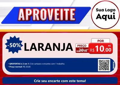 Modelo de Cartaz para Cartaz A4 Horizontal com o tema Aproveite para Hortifrúti