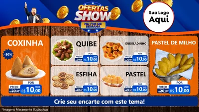 Modelo de TV para TV Horizontal com o tema Ofertas Show No Fim De Semana para Salgadaria