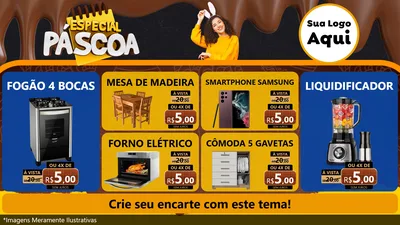 Modelo de TV para TV Horizontal com o tema Especial Páscoa para Móveis e Eletro