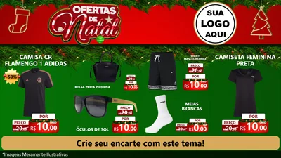 Modelo de TV para TV Horizontal com o tema Ofertas de Natal para Roupas e acessórios