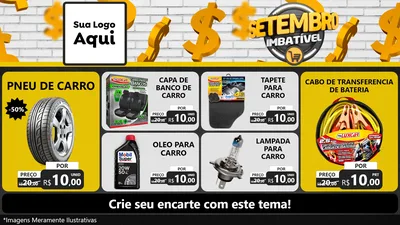 Modelo de TV para TV Horizontal com o tema Setembro Imbatível para Auto peças