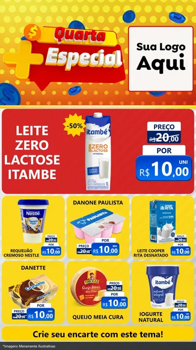Modelo de Rede Social para Stories com o tema Quarta Mais Especial para Frios e Laticínios