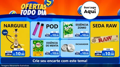 Modelo de TV para TV Horizontal com o tema Ofertas Todo Dia para Tabacaria