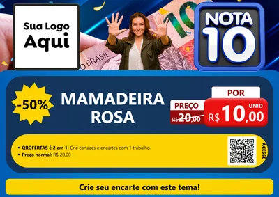 Modelo de Cartaz para Cartaz A4 Horizontal com o tema Nota 10 para Bebês
