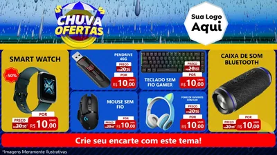 Modelo de TV para TV Horizontal com o tema Chuva de Ofertas para Informática