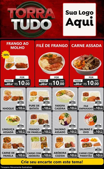 Modelo de Encarte para Encarte Grande com o tema Torra Tudo para Restaurante
