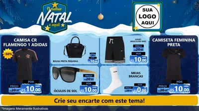 Modelo de TV para TV Horizontal com o tema O Melhor Natal É Aqui! para Roupas e acessórios