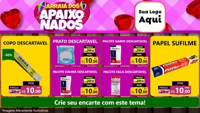 Modelo de TV para TV Horizontal com o tema Arraiá dos Apaixonados para Embalagens