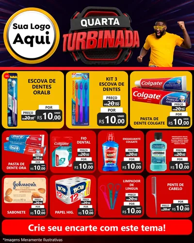 Modelo de Rede Social para Feed Instagram com o tema Quarta Turbinada para Higiene Pessoal