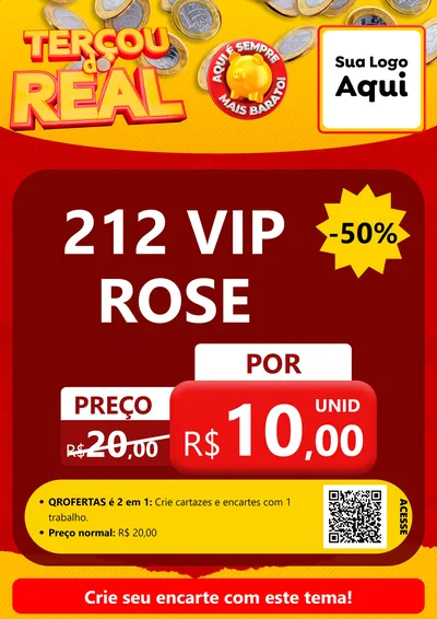 Modelo de Cartaz para Cartaz A4 Vertical com o tema Terçou do Real para Perfumes