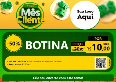 Modelo de Cartaz para Cartaz A4 Horizontal com o tema Especial Mês do Cliente para Agropecuária