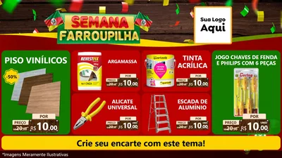 Modelo de TV para TV Horizontal com o tema Semana Farroupilha para Material para Construção