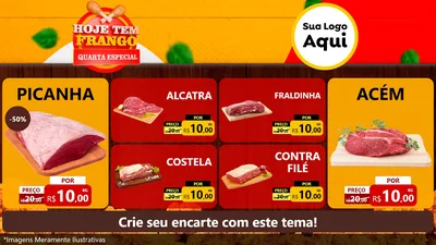 Modelo de TV para TV Horizontal com o tema Hoje tem Frango Quarta Especial para Açougue