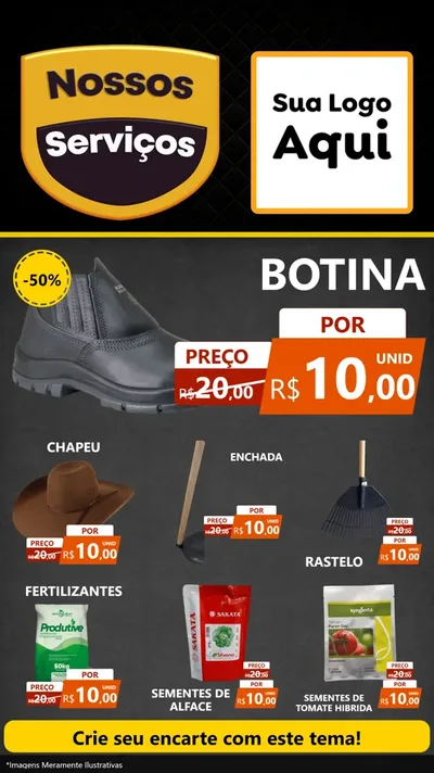 Modelo de Rede Social para Stories com o tema Nossos Serviços para Agropecuária