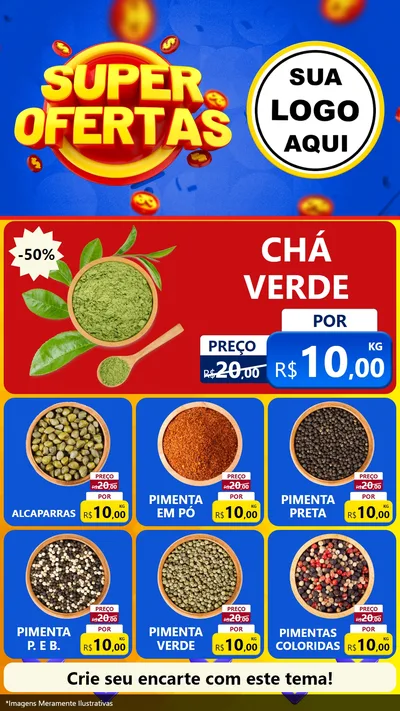 Modelo de Rede Social para Stories com o tema Super Ofertas para Produtos Naturais