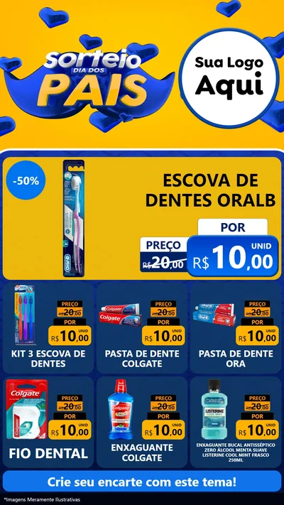 Modelo de Rede Social para Stories com o tema Sorteio Dia dos Pais para Higiene Pessoal