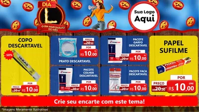 Modelo de TV para TV Horizontal com o tema Dia L - O Dia Mais Barato Do Mês para Embalagens